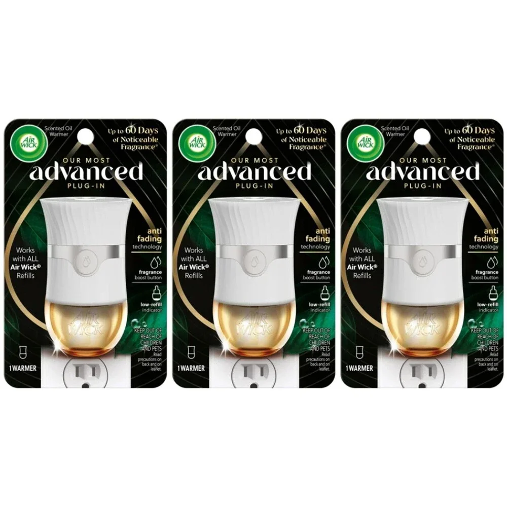 Air Wick Advanced Plug-In Scented Oil Gadget – Home Air Freshener (3-Pack) - New